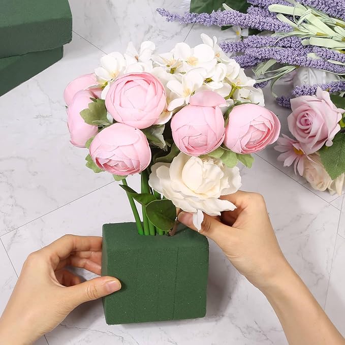 8 Pcs Floral Foam Blocks for Flower Arrangement Wet and Dry Green Floral Foam - Image 3