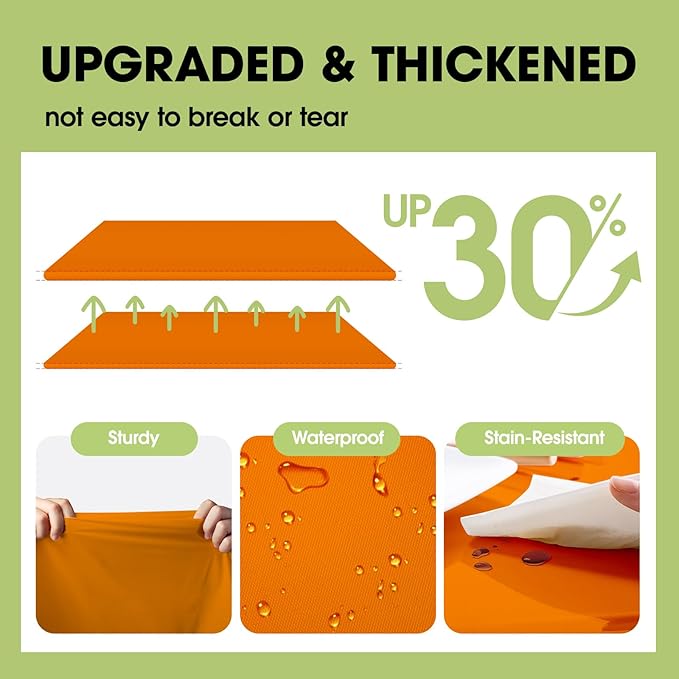 Pureegg Plastic Table Cloth Disposable 10 Pack, Halloween Party, Thanksgiving - Image 4