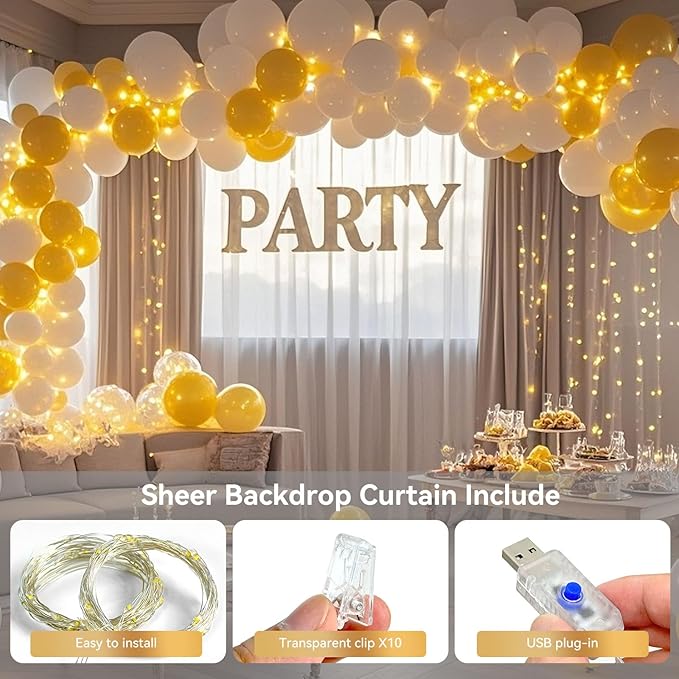 10×10ft Tulle Backdrop Curtains - Image 2
