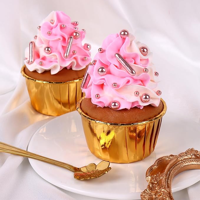 Rose Gold Sprinkles for Cake Decorating 7 Ounces, Rose Pearl Sugar Cupcake - Image 6