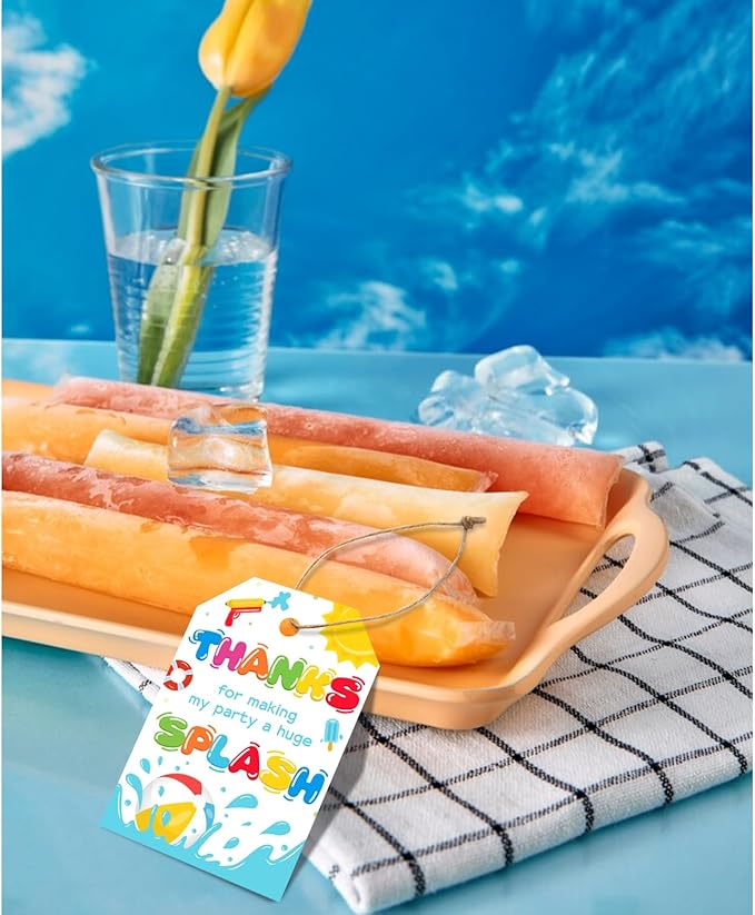 50pcs Pool Party Thank You Tags, Splish Splash Favor Tags - Image 4