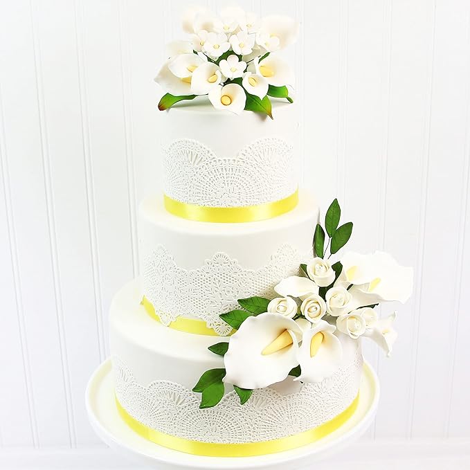 Global Sugar Art Calla Lily Sugar Cake Flowers White - Image 2