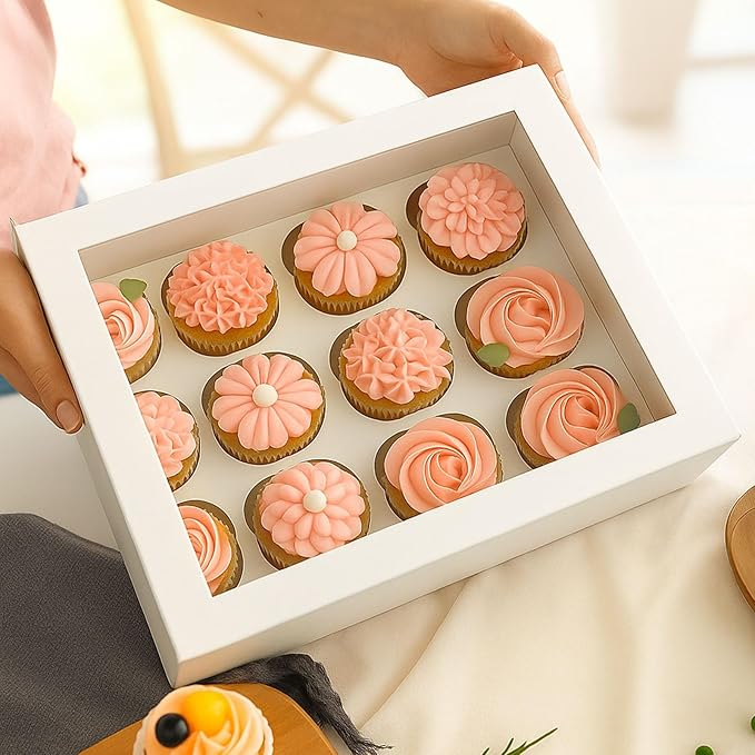 VGOODALL 12 Count Cupcake Boxes - Image 2