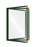 Goodsmart Restaurant Menu Covers – 25 Pack Green 3-Page/6-View 8.5" x 11" by ACISuperPower