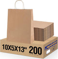 METRONIC Paper Gift Bags 10x5x13'' 200Pcs Brown Paper Bag by METRONIC