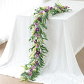 Mizii Purple Artificial Flower Garland 6FT Fake Poppy Floral Garland Hanging by Mizii
