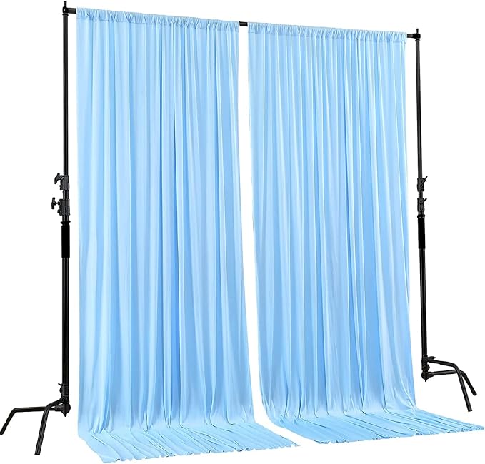 AK TRADING CO. 10 feet Wide x 12 feet Long IFR Polyester Backdrop Drapes - Image 2