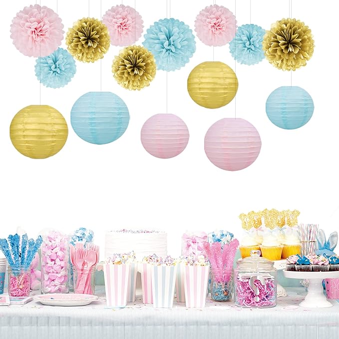 Gender Reveal Decorations Blue Pink - Image 4