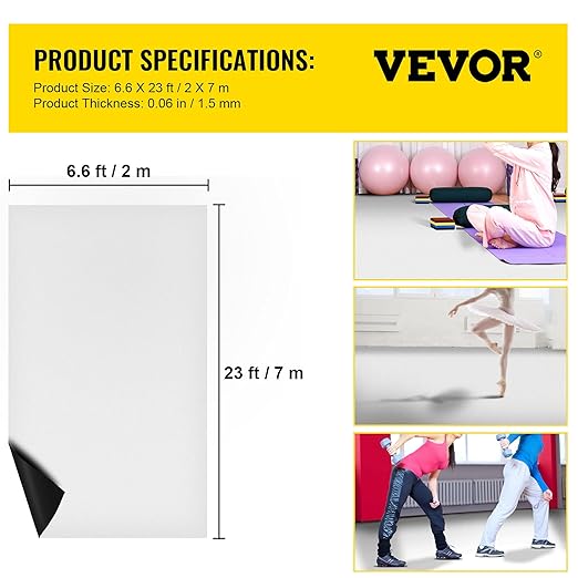 VEVOR Dance Floor, 6.6x23ft Dance Floor Roll, 0.06in Thick PVC Vinyl Dance Floor - Image 7