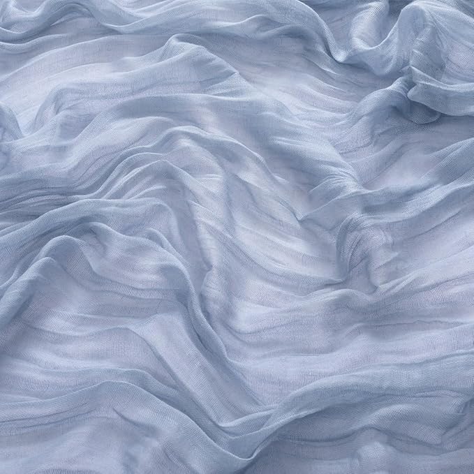 MLMW 3 Pack Dusty Blue Table Runner Cheesecloth Gender Reveal Boho Gauze Rustic - Image 5