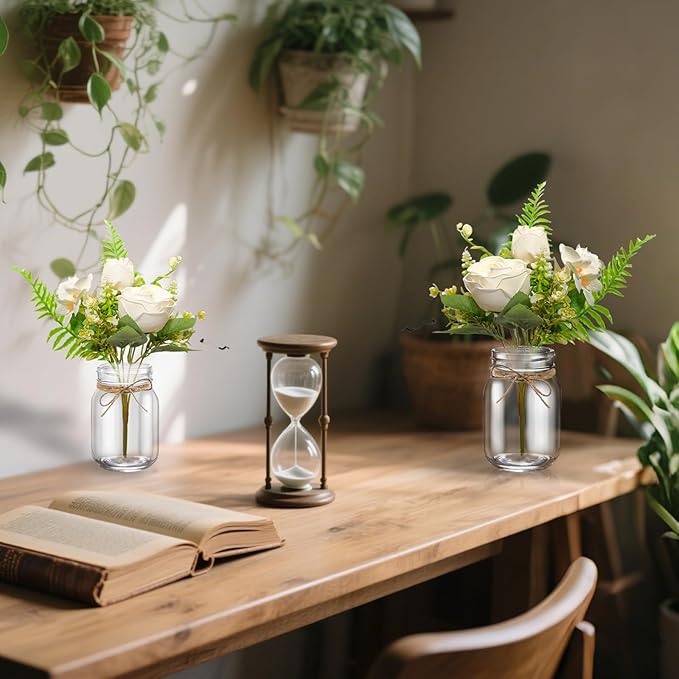 12 Pcs Mason Jar Table Centerpiece Floral Table Centerpiece Vases - Image 4
