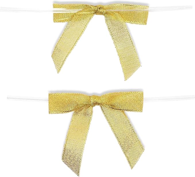 Bright Creations Gold Twist Tie Bows - Image 7