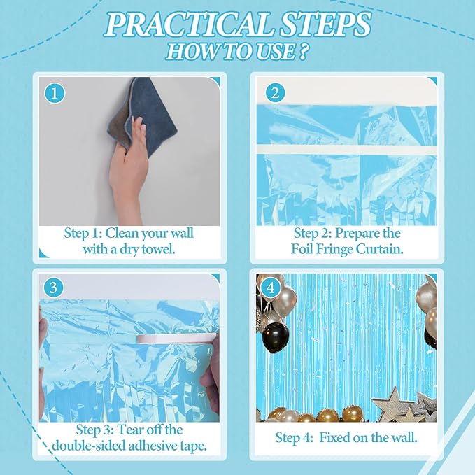 3 Pack Foil Fringe Backdrop - Image 3