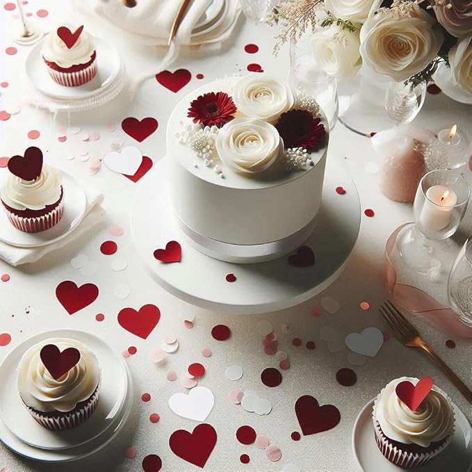 White Red Burgundy Party Decorations - Image 4