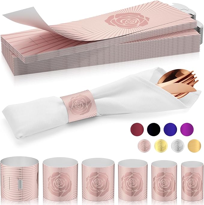 Polymer Material Reusable Napkin Band, Glue-Free Tear-Proof Water Resistant by Unknown