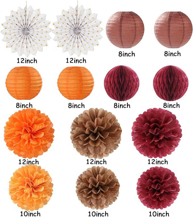 Fall Boho Baby-Shower Party-Decorations Streamers-Lanterns - Image 2