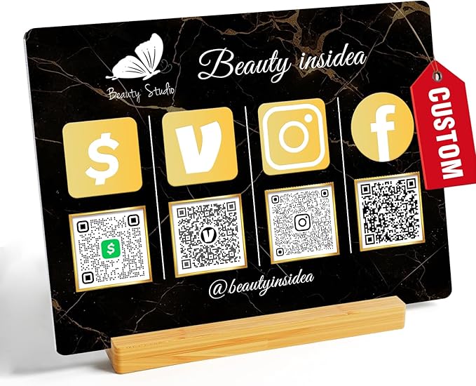 Personalized Custom Metal QR Code Sign Venmo Cashapp Scan to Pay by Personalizedgifts