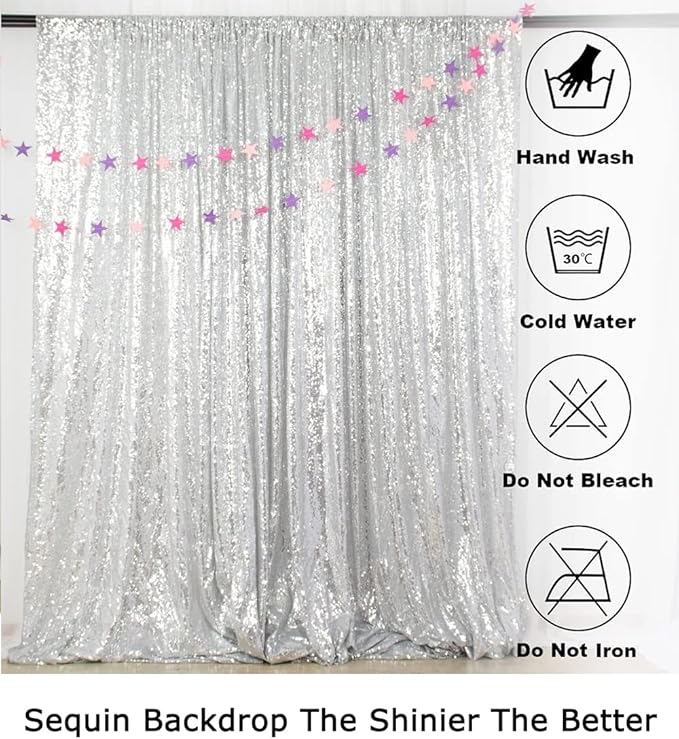 ShiDianYi Premium Sequin Photography Backdrop 6x8FT - Image 6