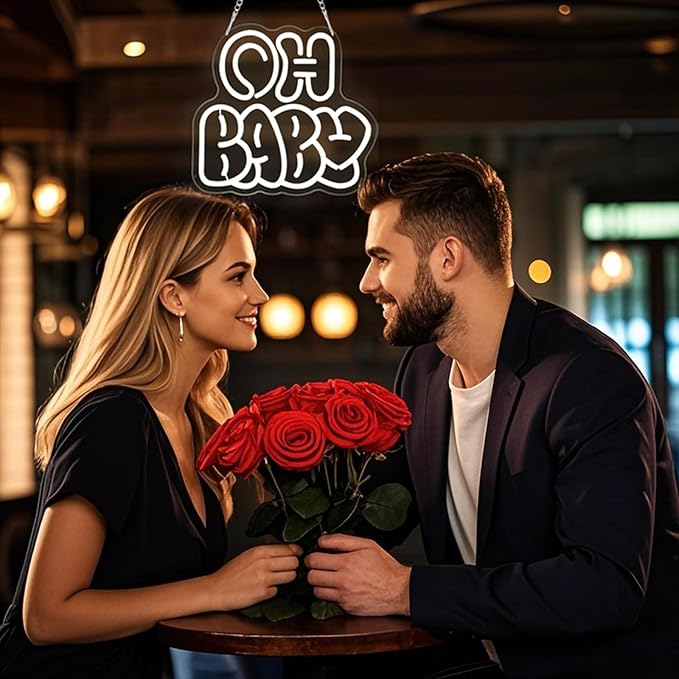 Oh Baby Neon Sign for Backdrop Wall Decor, Cute Decorative Lights, oh baby Neon - Image 7