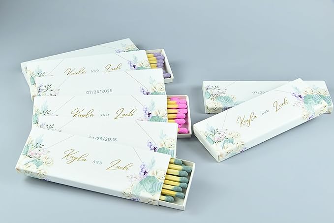 10 Boxes - Customized Matchboxes Colorful Tips - Image 3