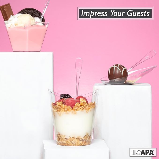 Ilyapa 4oz Plastic Dessert Cups - Image 3