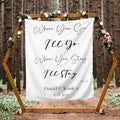 Where You Go I'll Go Where You Stay I'll Stay Backdrop, Custom Tapestry by DEVONDESIGN