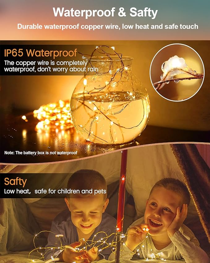 20 Pack Fairy Lights Battery Operated 3.3ft 20 LED Mini String Lights Copper - Image 7
