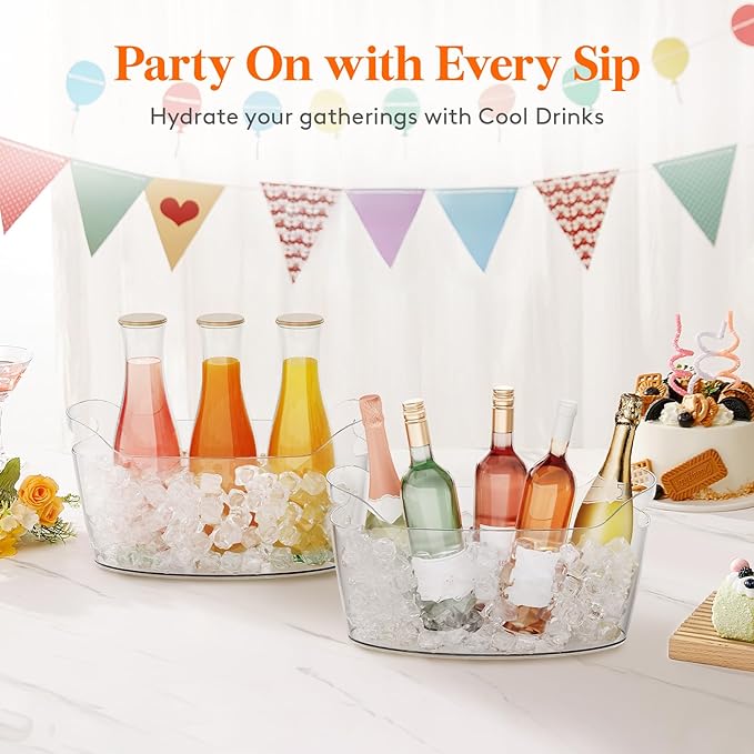Lifewit Large 6.5L Ice Bucket for Parties, Portable Drink Bucket for Cocktail - Image 7