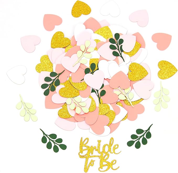 200PC Sage Green and Pink Gold Bachelorette Confetti - Image 6