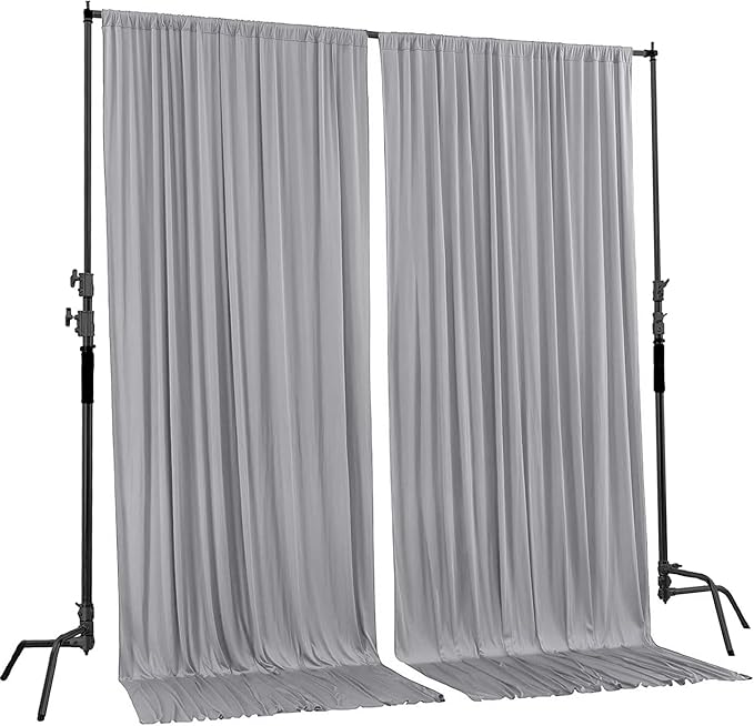 AK TRADING CO. 10 feet Wide x 12 feet Long IFR Polyester Backdrop Drapes - Image 2