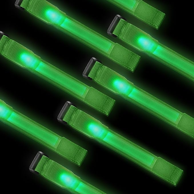 8 Pack LED Bracelets Light Up Wristbands, Glow Flashing Wristbands Glow in The - Image 5