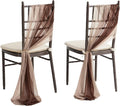 Ling's moment Wedding Chiffon Chair Sashes Cover Aisle Decorations Draping by LingsMoment