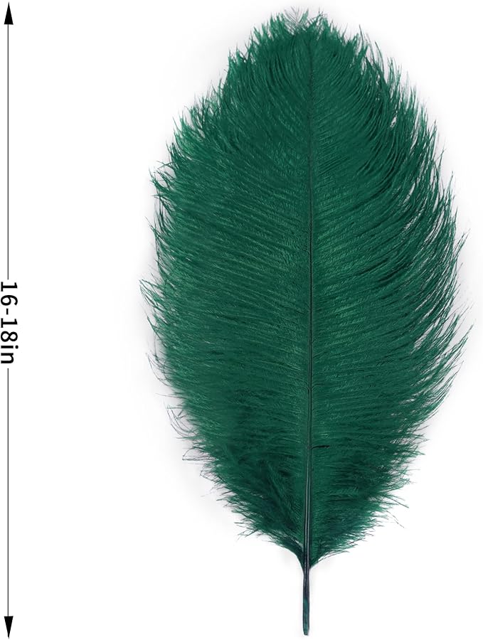 Larryhot Green Large Ostrich Feathers - Image 4
