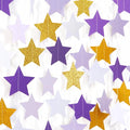 Purple-Lavender White-Gold Party-Decorations Star Garland - 62ft Streamers by Hugtmr