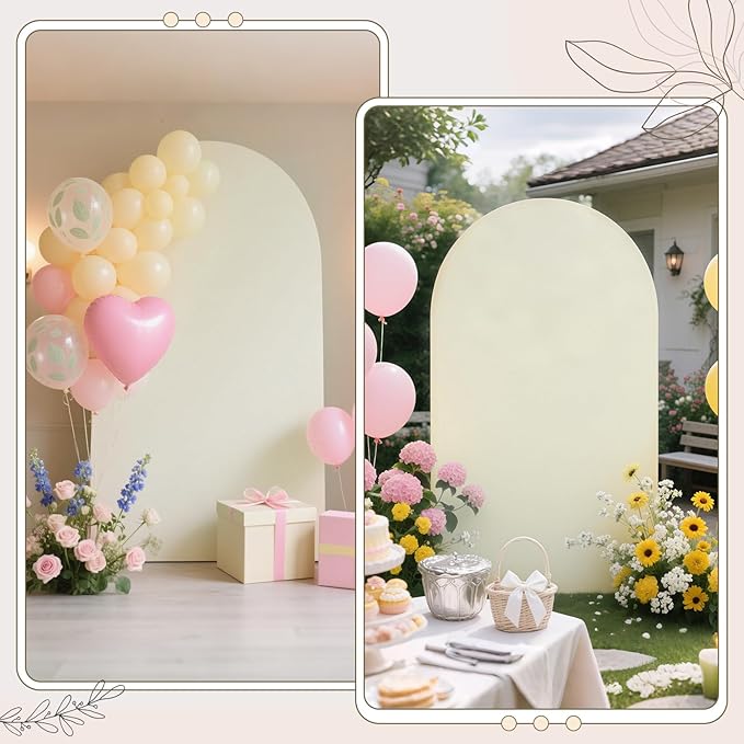 Ledido Wedding Arch Backdrop Cover 7.2FT Arch Covers Fitted Stretchy Spandex - Image 7