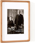 9x12 Picture Frame USA-Sourced Natural Cherry Wood Solid Original Wood Photo by Dreamland