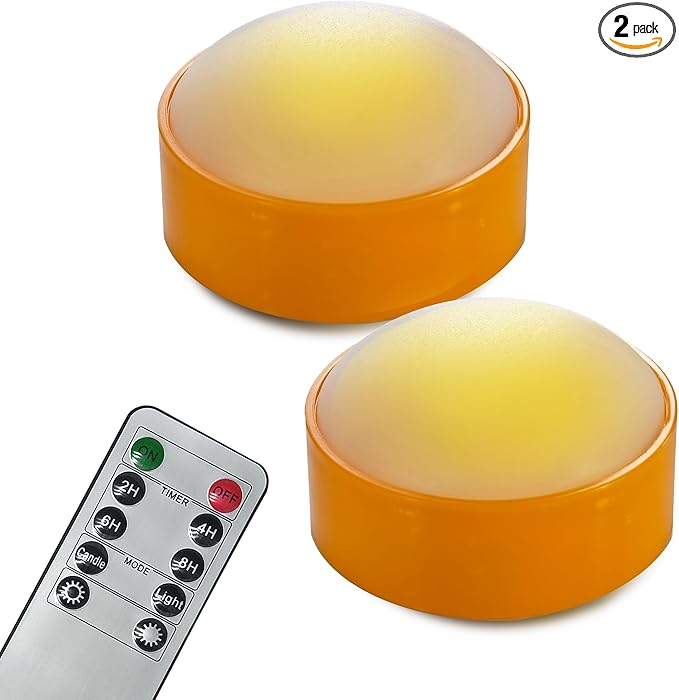 LED Pumpkin Lights with Remote and Timer, Battery Operated Bright Flickering by QIDEA