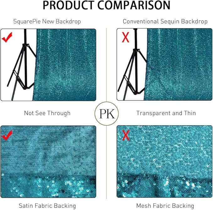 SquarePie Sequin Backdrop Curtain Not See Through Thick Glitter Background - Image 6