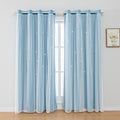 FANLI 2 Panels Star Blackout Curtains by FANLI