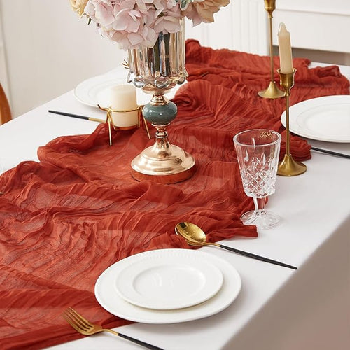 1 Pack Cheesecloth Table Runner 120 Inch 10 FT Boho Rustic Gauze - Image 2