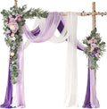 Deluxe Purple Artificial Wedding Arch Flowers by WEIERYUE