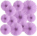 20 Pcs Light Purple Hanging Paper Fan, Hanging Honeycomb Round Paper Fans by Zankubom