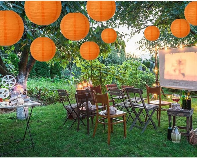 BEISHIDA Orange Round Paper Lanterns Decorative Hanging Asia Chinese Japanese - Image 4