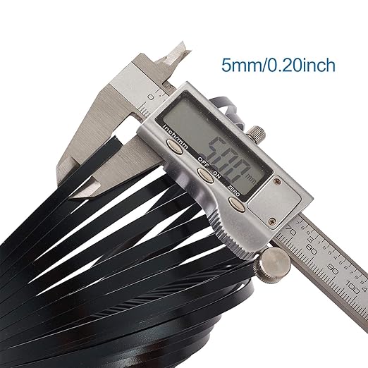 Fashewelry 32.8Ft 5mm Aluminum Flat Wire Black Bendable Metal Craft Wire Strip - Image 6