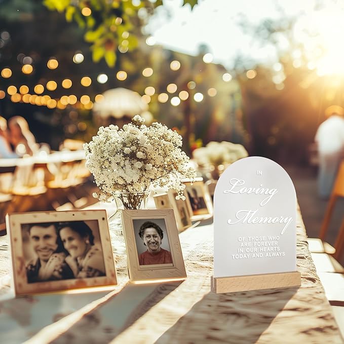 In Loving Memory Wedding Sign for Memory Table, Acrylic Wedding Signs - Image 5