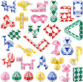Ganowo 30 Pack Party Favor, Medium Fidget Snake Cube Twist Puzzle Toys by Ganowo