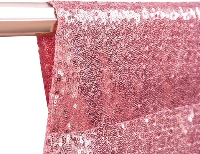 Poise3EHome 6Ft x 8Ft Fuchsia Pink Sequin Backdrop, Glitter Thick Satin Sequin - Image 4