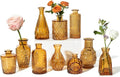 Vintage Small Glass Vases Set of 10, Mini Bud Vases by PURVONNIE