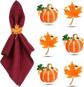 KPOSIYA Fall Napkins Rings, Fall Banquet, Holiday Dinner Party by KPOSIYA