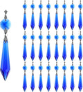 HDCRYSTALGIFTS 25pcs Blue Chandelier Crystals Replacement Chandelier Icicle by HDCRYSTALGIFTS